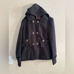 Pink envelope juniors pea coat